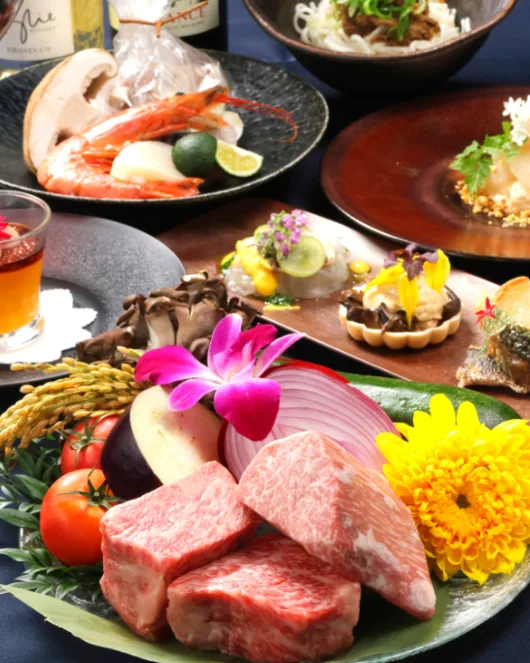 "Oboro" 7-Course Menu Featuring a Comparison of Wagyu Sirloin and Fillet, Hamo Pike Conger, Matsutake, and More